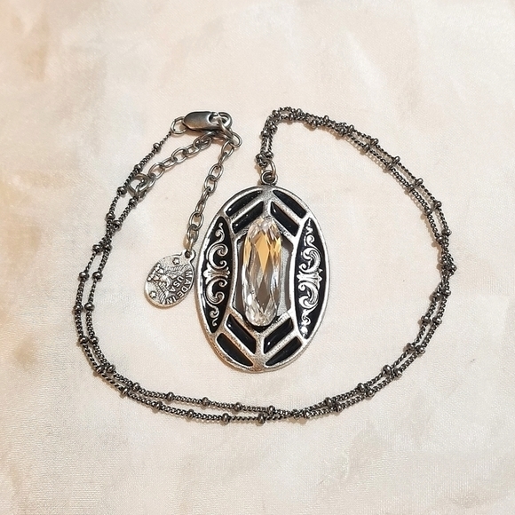 𝅺VTG Anne Koplik Designs Deco Style Crystal Necklace - Picture 5 of 5